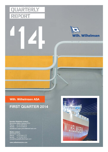 Vorschaubild Wallenius Wilhelmsen Quartalsbericht 2014-q1