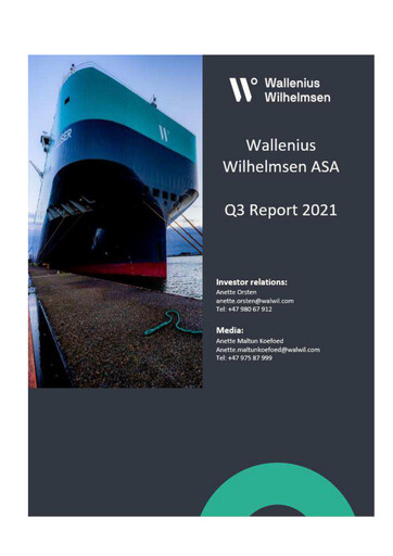 Vorschaubild Wallenius Wilhelmsen Quartalsbericht 2021-q3