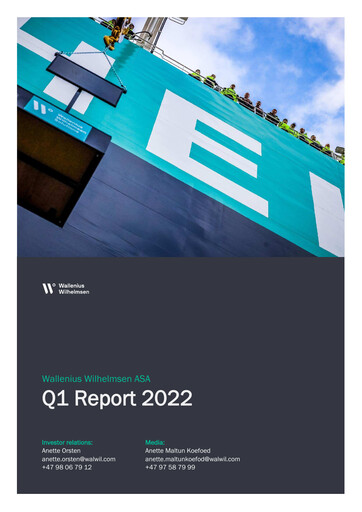 Vorschaubild Wallenius Wilhelmsen Quartalsbericht 2022-q1