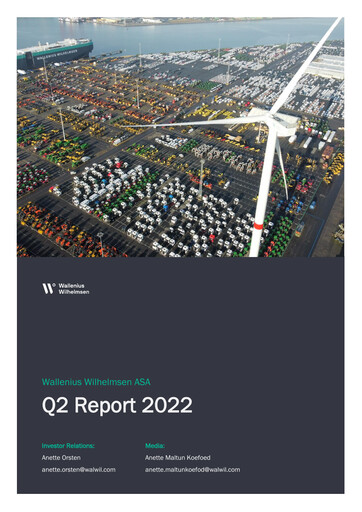 Vorschaubild Wallenius Wilhelmsen Quartalsbericht 2022-q2