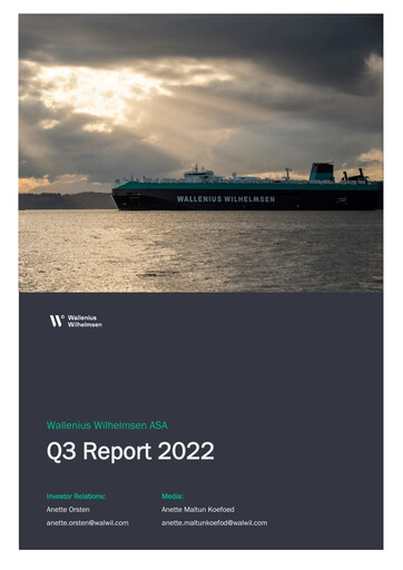 Vorschaubild Wallenius Wilhelmsen Quartalsbericht 2022-q3