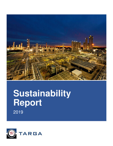 Thumbnail Targa Resources
 Sustainability Report 2019