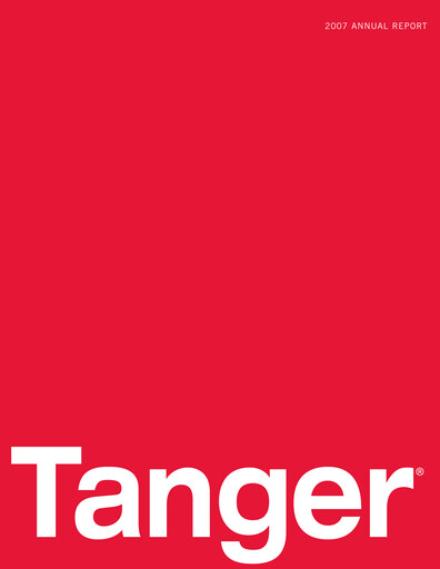 Thumbnail Tanger Inc.
 Annual Report 2007