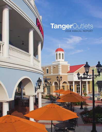 Thumbnail Tanger Inc.
 Annual Report 2008