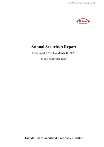 Thumbnail Takeda Pharmaceutical Financial Report fy2019