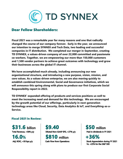Thumbnail TD Synnex Annual Report 2021