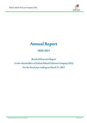Thumbnail GO (Etihad Atheeb Telecommunication Company) Annual Report 2020-2021