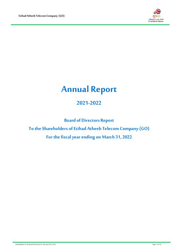 Thumbnail GO (Etihad Atheeb Telecommunication Company) Annual Report 2021-2022