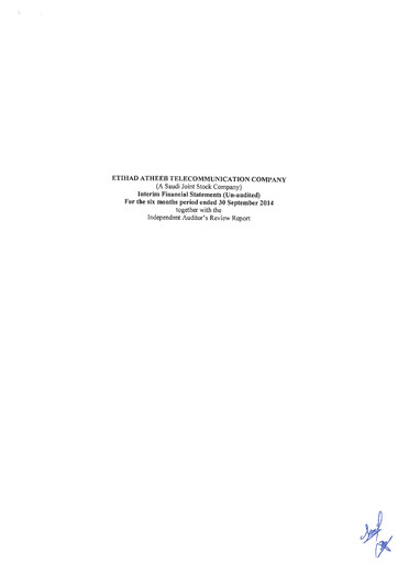 Thumbnail GO (Etihad Atheeb Telecommunication Company) Financial Statement 2014-h1