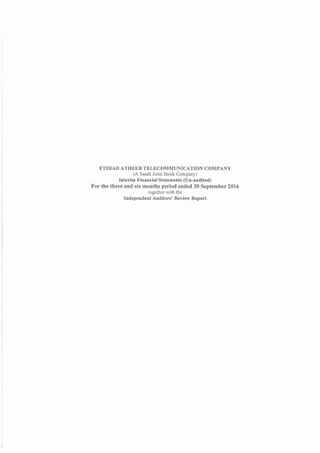 Thumbnail GO (Etihad Atheeb Telecommunication Company) Financial Statement 2016-h1