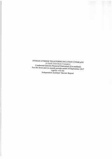 Thumbnail GO (Etihad Atheeb Telecommunication Company) Financial Statement 2017-h1