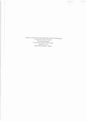 Thumbnail GO (Etihad Atheeb Telecommunication Company) Financial Statement 2017