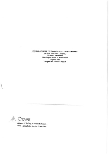 Thumbnail GO (Etihad Atheeb Telecommunication Company) Financial Statement 2018