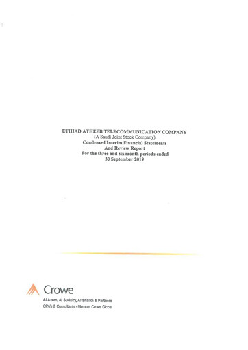 Thumbnail GO (Etihad Atheeb Telecommunication Company) Financial Statement 2019-h1