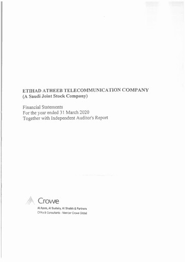 Thumbnail GO (Etihad Atheeb Telecommunication Company) Financial Statement 2019