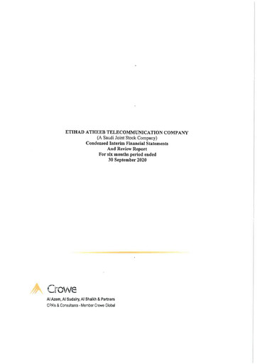Thumbnail GO (Etihad Atheeb Telecommunication Company) Financial Statement 2020-h1