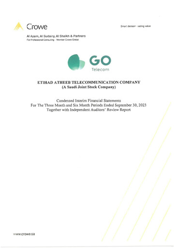 Thumbnail GO (Etihad Atheeb Telecommunication Company) Financial Statement 2023-h1