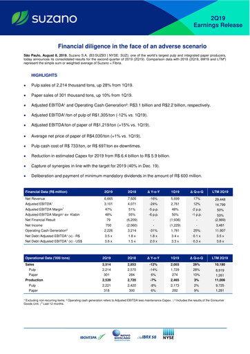 Miniature Suzano Rapport trimestriel 2019-q2