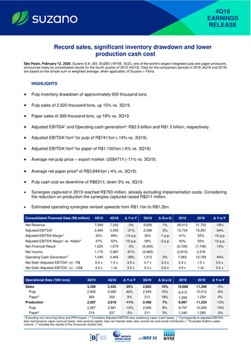 Miniature Suzano Rapport trimestriel 2019-q4