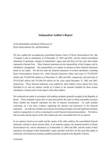Thumbnail SK Hynix Financial Statement 2002