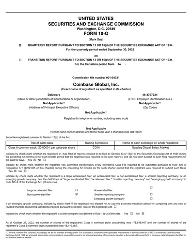 Thumbnail Coinbase Quarterly Report 2022-q3
