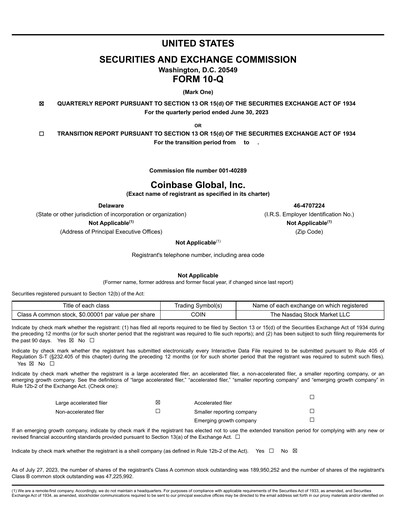 Thumbnail Coinbase Quarterly Report 2023-q2