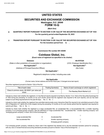 Thumbnail Coinbase Quarterly Report 2023-q3