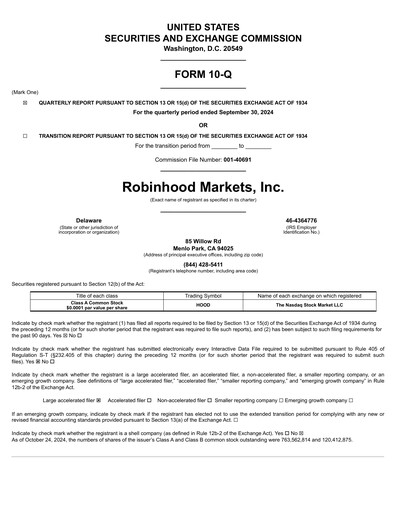 Thumbnail Robinhood Quarterly Report 2024-q3