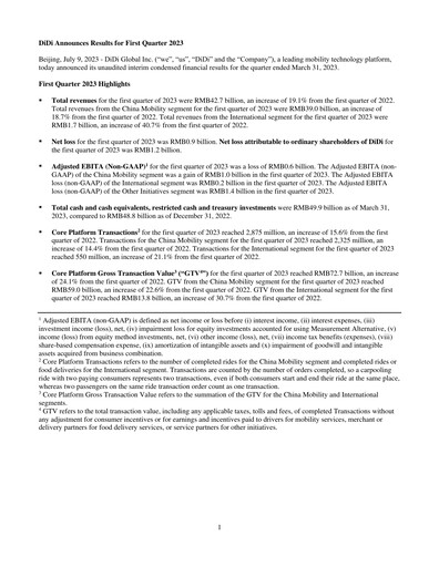 Miniature DiDi Rapport trimestriel 2023-q1