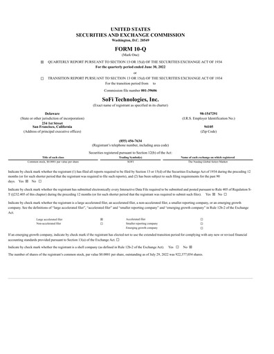 Miniature SoFi Rapport trimestriel 2022-q2