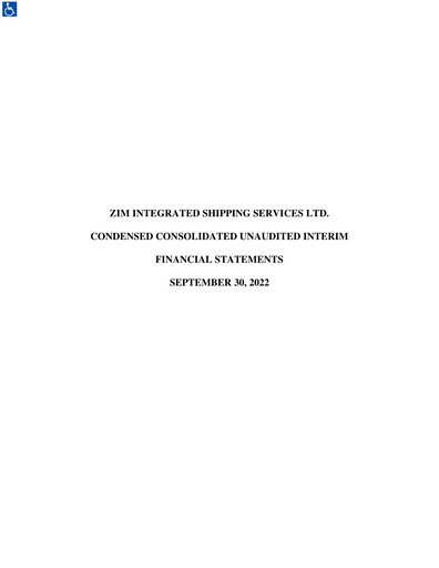 Vorschaubild ZIM Integrated Shipping Services Finanzmitteilung 2022-9m