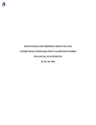 Vorschaubild ZIM Integrated Shipping Services Finanzmitteilung 2024-h1