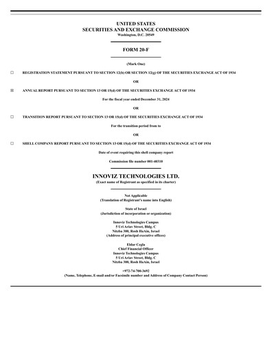 Thumbnail Innoviz Technologies Annual Report 2024