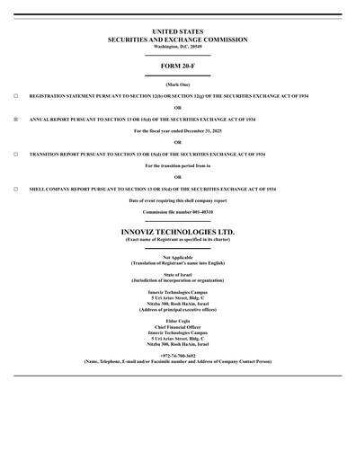 Thumbnail Innoviz Technologies Annual Report 2025