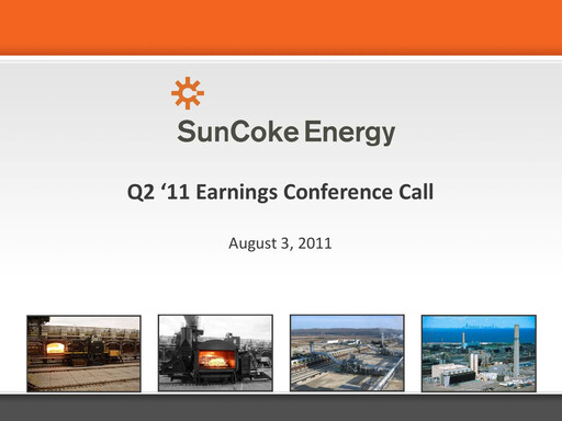 Thumbnail SunCoke Energy
 Quarterly Report 2011-q2