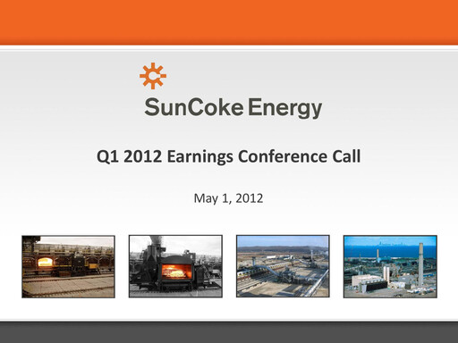 Thumbnail SunCoke Energy
 Quarterly Report 2012-q1
