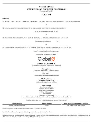 Thumbnail Global-e Annual Report 2023