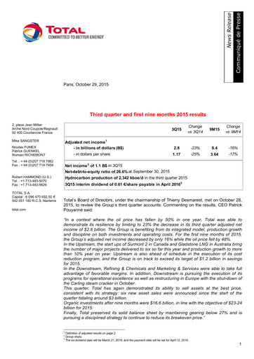 Thumbnail TotalEnergies Quarterly Report 2015-q3
