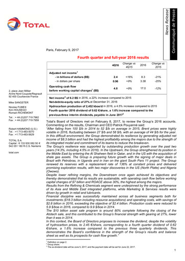Thumbnail TotalEnergies Quarterly Report 2016-q4