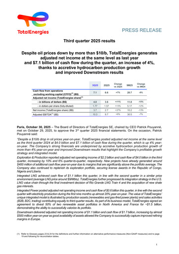 Thumbnail TotalEnergies Quarterly Report 2025-q3