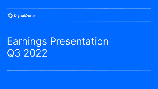 Miniature DigitalOcean Rapport trimestriel 2022-q3