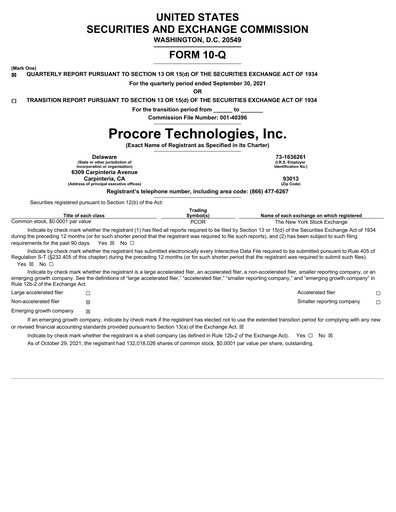 Thumbnail Procore Quarterly Report 2021-q3