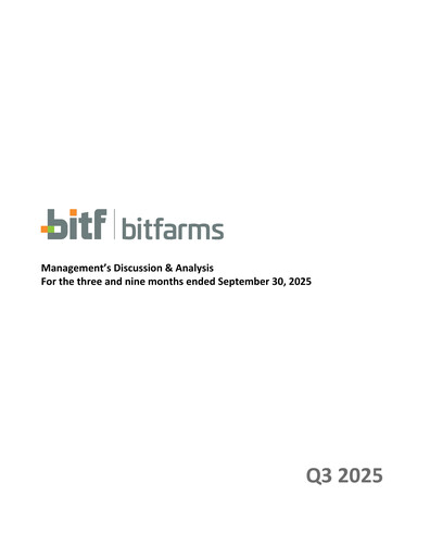 Thumbnail Bitfarms Quarterly Report 2025-q3