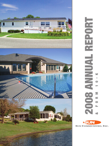 Thumbnail Sun Communities
 Annual Report 2008