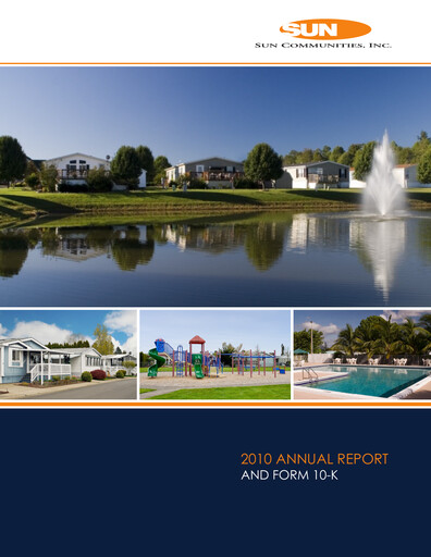 Thumbnail Sun Communities
 Annual Report 2010