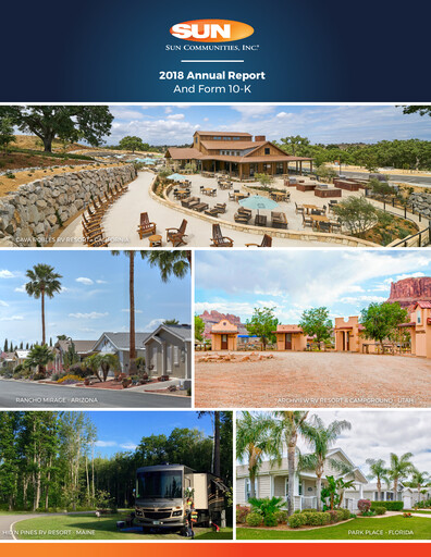 Thumbnail Sun Communities
 Annual Report 2018