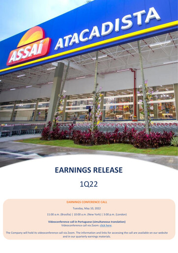 Miniature Sendas Distribuidora (Assaí Atacadista) Rapport trimestriel 2022-q1