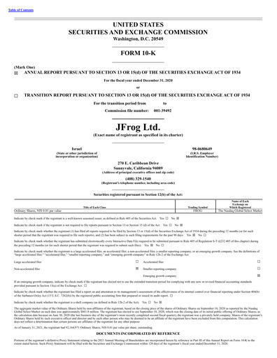 Thumbnail JFrog Annual Report 2020