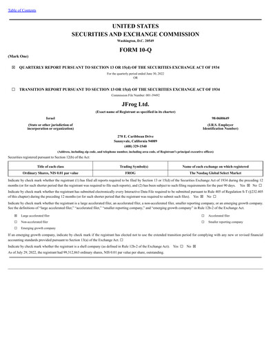 Thumbnail JFrog Quarterly Report 2022-q2
