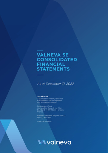 Thumbnail Valneva SE Financial Statement 2022